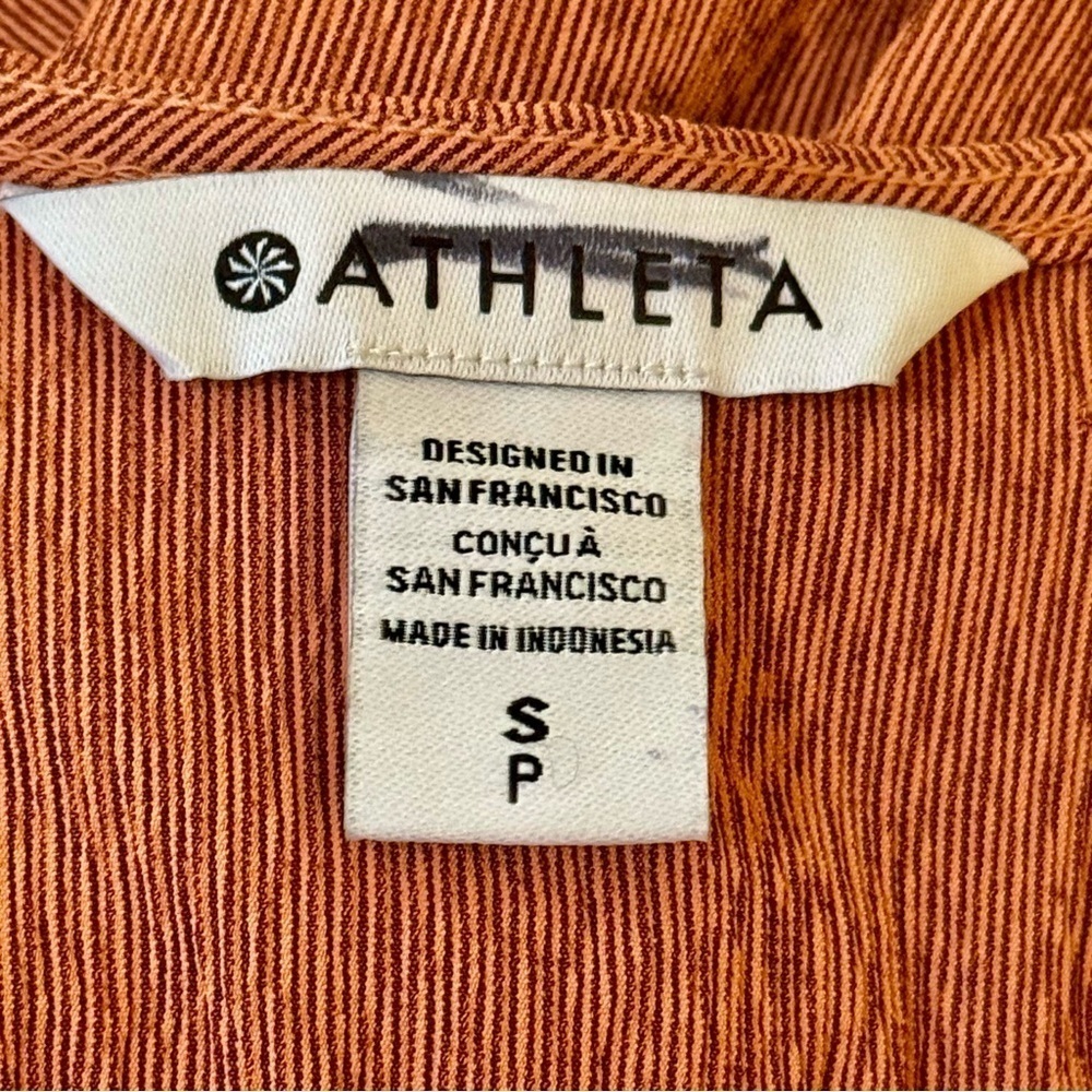 Athleta New Size S Copper Brown Echo Sleeveless Pockets Midi Dress MSRP $129 - Picture 11 of 11